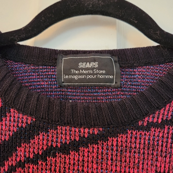 💙Vintage Blue and Pink Swirl Sweater💖 - Picture 3 of 3